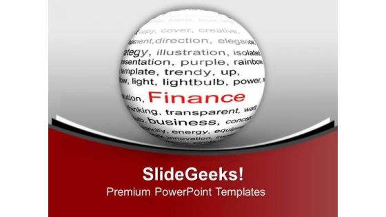 Ball With Inscription Finance PowerPoint Templates Ppt Backgrounds For Slides 0613