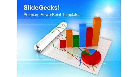 Bar And Pie Chart For Business Growth PowerPoint Templates Ppt Backgrounds For Slides 0613