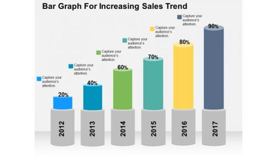 Bar Graph For Increasing Sales Trend PowerPoint Template Bar Graph For Increasing Sales Trend PowerPoint Template