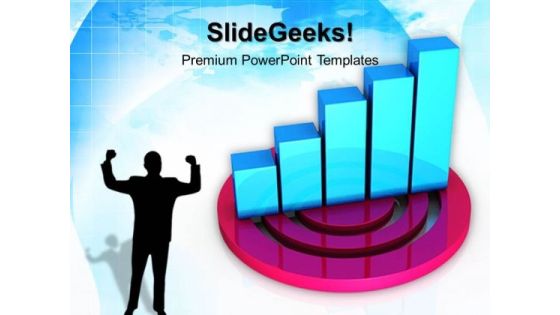 Bar Graph On Target Success PowerPoint Templates And PowerPoint Themes 0412 Bar Graph On Target Success PowerPoint Templates And PowerPoint Themes 0412