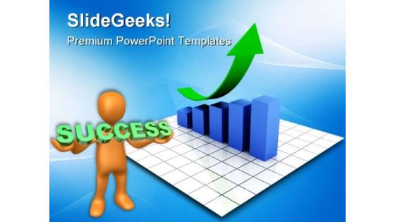 Bar Graph Rising Success PowerPoint Templates And PowerPoint Backgrounds 0611 Bar Graph Rising Success PowerPoint Templates And PowerPoint Backgrounds 0611