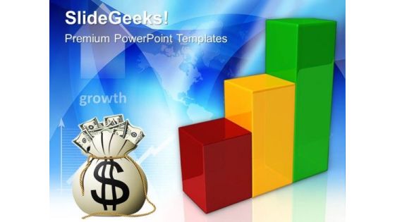 Bar Graph With Dollar Finance PowerPoint Templates And PowerPoint Themes 0512
