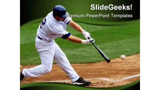 Baseball Sports PowerPoint Template 0610