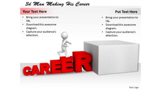 Basic Marketing Concepts 3d Man Making His Career Character Models