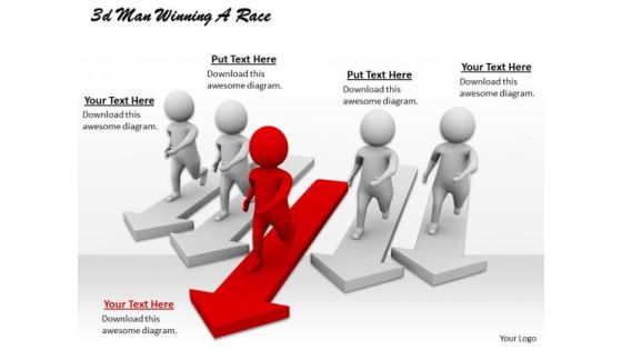 Basic Marketing Concepts 3d Man Winning Race Character Modeling Basic Marketing Concepts 3d Man Winning Race Character Modeling