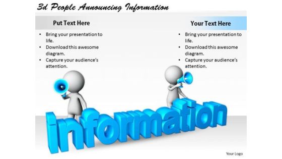 Basic Marketing Concepts 3d People Announcing Information Business Basic Marketing Concepts 3d People Announcing Information Business