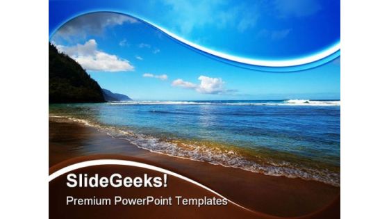 Beach Beauty PowerPoint Template 1110