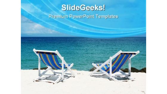 Beach Deck Chairs Vacation PowerPoint Themes And PowerPoint Slides 0511