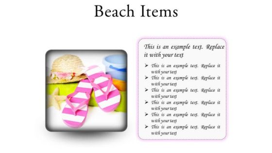 Beach Items Holidays PowerPoint Presentation Slides S Beach Items Holidays PowerPoint Presentation Slides S