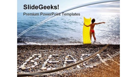 Beach Vacation PowerPoint Template 0910 Beach Vacation PowerPoint Template 0910