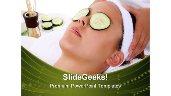 Beautiful Woman Spa Lifestyle PowerPoint Templates And PowerPoint Backgrounds 0311