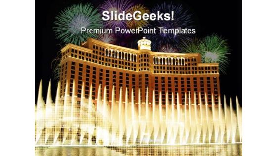 Bellagio Hotel Metaphor PowerPoint Themes And PowerPoint Slides 0511