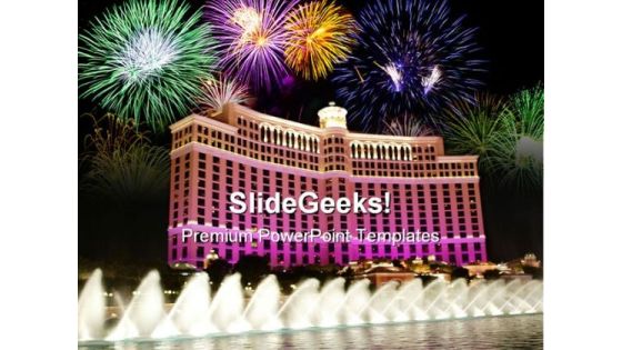 Bellagio Las Vegas Beauty PowerPoint Template 1010