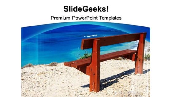 Bench Near Sea Nature PowerPoint Templates And PowerPoint Themes 0512