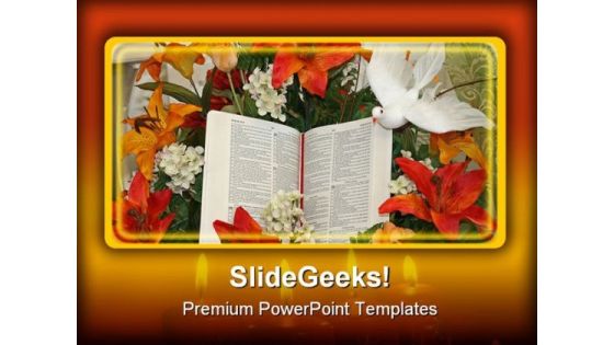 Bible And Dove Religion PowerPoint Templates And PowerPoint Backgrounds 0411