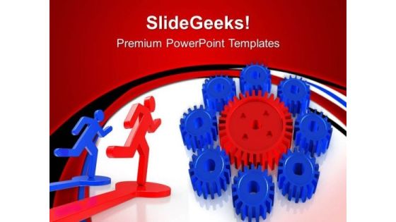 Big Gear With Small Gearwheels PowerPoint Templates And PowerPoint Themes 0612