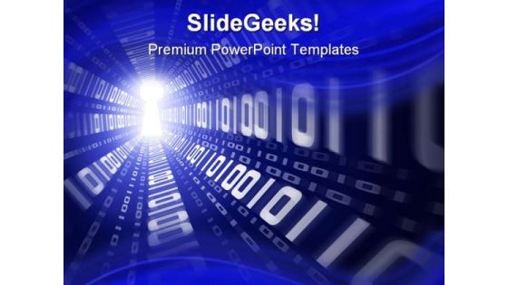 Binary Internet Security PowerPoint Template 1110