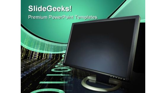 Binary Monitor Computer PowerPoint Themes And PowerPoint Slides 0511 Binary Monitor Computer PowerPoint Themes And PowerPoint Slides 0511