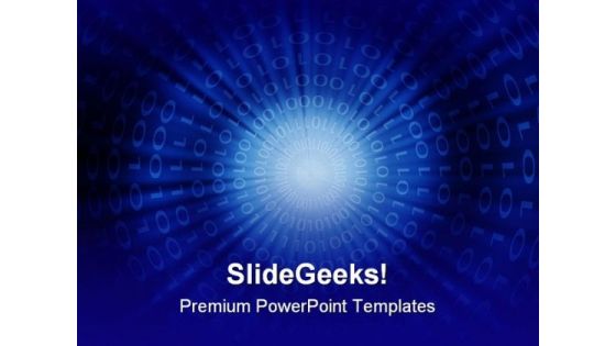 Binary Swirl Code Global PowerPoint Templates And PowerPoint Backgrounds 0511