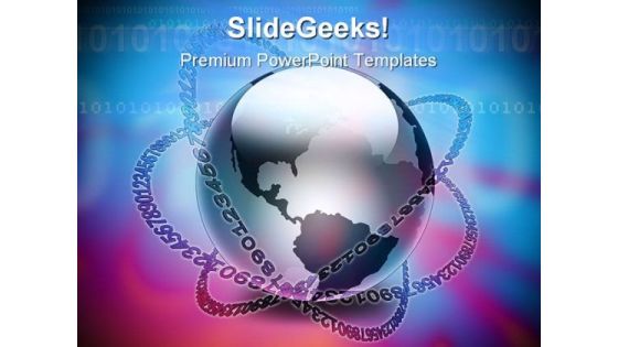 Binary World With Code Globe PowerPoint Templates And PowerPoint Backgrounds 0311 Binary World With Code Globe PowerPoint Templates And PowerPoint Backgrounds 0311