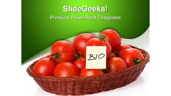 Bio Tomatoes Science PowerPoint Themes And PowerPoint Slides 0411