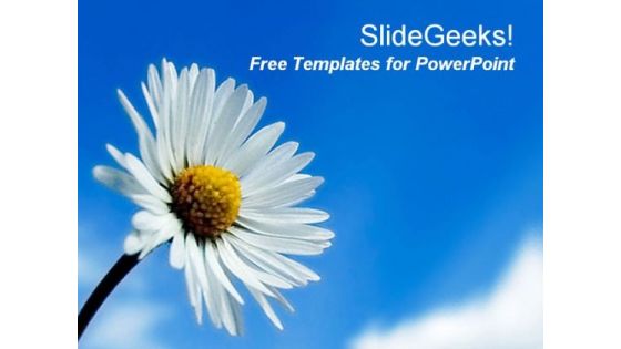 Bloom White Flower PowerPoint Template