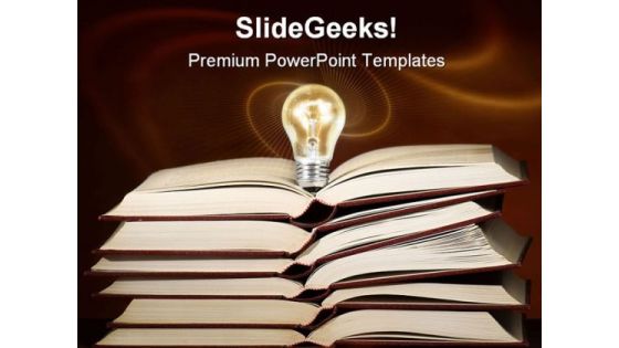 Blub Lightens Over Books Education PowerPoint Themes And PowerPoint Slides 0411 Blub Lightens Over Books Education PowerPoint Themes And PowerPoint Slides 0411