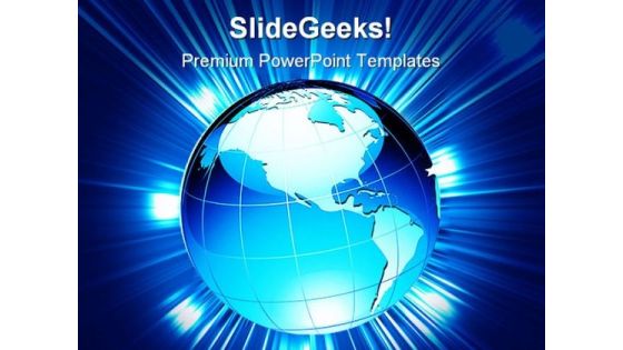 Blue Abstract Background Globe PowerPoint Themes And PowerPoint Slides 0511
