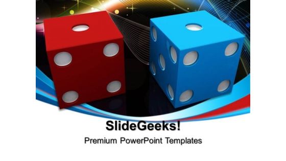 Blue And Red Dices Business PowerPoint Templates And PowerPoint Themes 0612 Blue And Red Dices Business PowerPoint Templates And PowerPoint Themes 0612