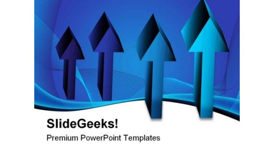 Blue Arrow Chart Symbol PowerPoint Themes And PowerPoint Slides 0511