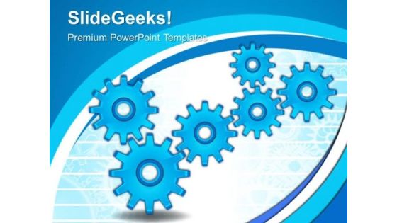 Blue Gears Communication PowerPoint Templates And PowerPoint Themes 0312 Blue Gears Communication PowerPoint Templates And PowerPoint Themes 0312