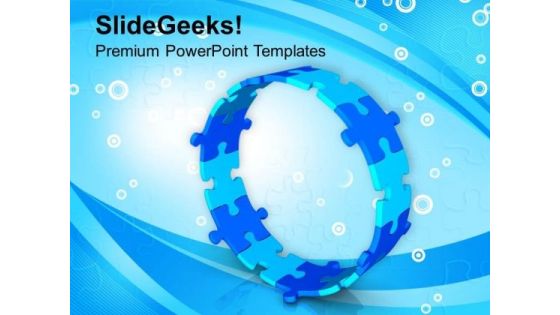 Blue Jigsaw Puzzles Business Process Cycle PowerPoint Templates Ppt Backgrounds For Slides 0513