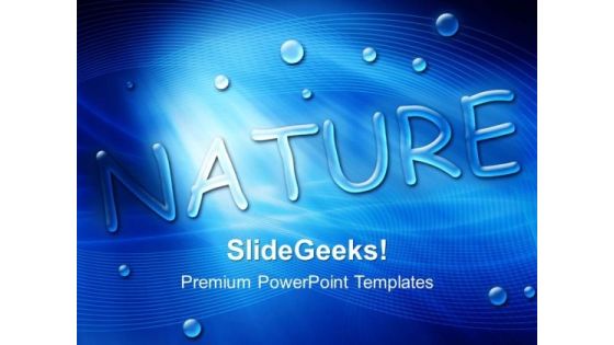 Blue Water Drops Nature Beauty PowerPoint Templates And PowerPoint Themes 0412