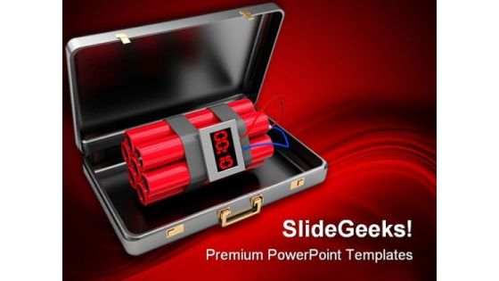 Bomb In Case Security PowerPoint Templates And PowerPoint Backgrounds 0211 Bomb In Case Security PowerPoint Templates And PowerPoint Backgrounds 0211
