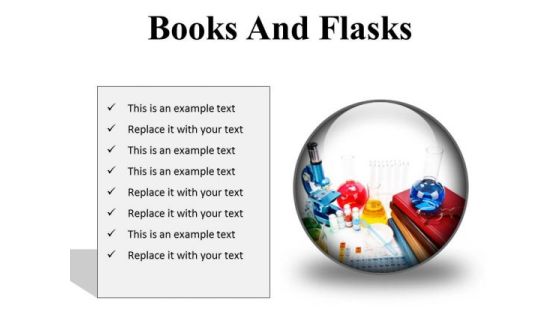 Books And Flasks Science PowerPoint Presentation Slides C