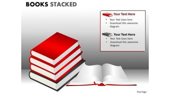 Books Stacked PowerPoint Books Stacked PowerPoint