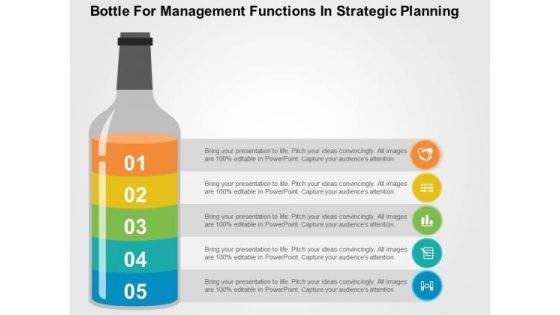 Bottle For Management Functions In Strategic Planning PowerPoint Template Bottle For Management Functions In Strategic Planning PowerPoint Template