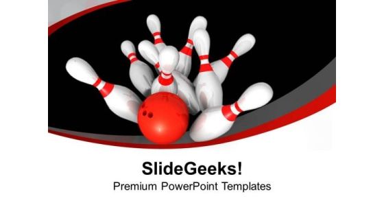 Bowling Game Entertainment Success PowerPoint Templates Ppt Backgrounds For Slides 0213