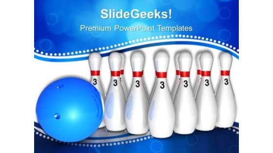 Bowling Target Game PowerPoint Templates And PowerPoint Themes 0512