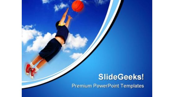 Boy Playing Basketball Sports PowerPoint Themes And PowerPoint Slides 0711