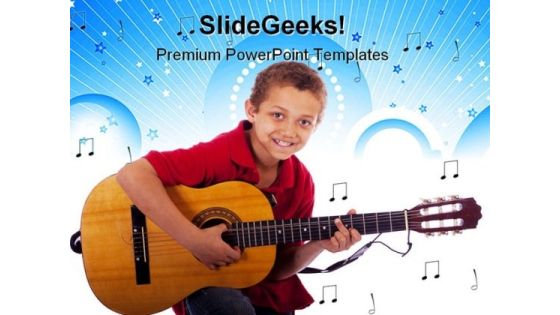 Boy Playing Guitar Music PowerPoint Themes And PowerPoint Slides 0811 Boy Playing Guitar Music PowerPoint Themes And PowerPoint Slides 0811