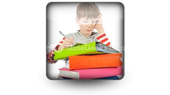 Boy With Books PowerPoint Icon S Boy With Books PowerPoint Icon S