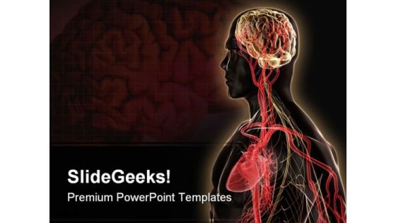 Brain Heart Medical PowerPoint Template 0610