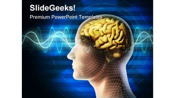 Brain Waves Idea Metaphor PowerPoint Backgrounds And Templates 0111