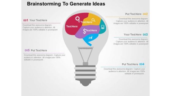 Brainstorming To Generate Ideas PowerPoint Template