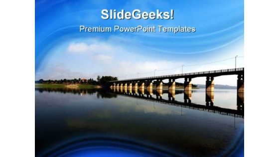 Bridge Over River Nature PowerPoint Themes And PowerPoint Slides 0811