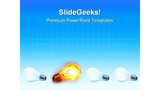 Bright Bulb Abstract PowerPoint Template 1110 Bright Bulb Abstract PowerPoint Template 1110
