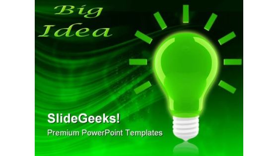 Bright Idea Icon Business PowerPoint Templates And PowerPoint Backgrounds 0211