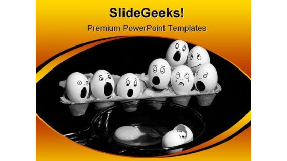 Broken Egg Food PowerPoint Templates And PowerPoint Backgrounds 0211