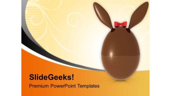 Brown Easter Bunny Egg PowerPoint Templates Ppt Backgrounds For Slides 0813 Brown Easter Bunny Egg PowerPoint Templates Ppt Backgrounds For Slides 0813